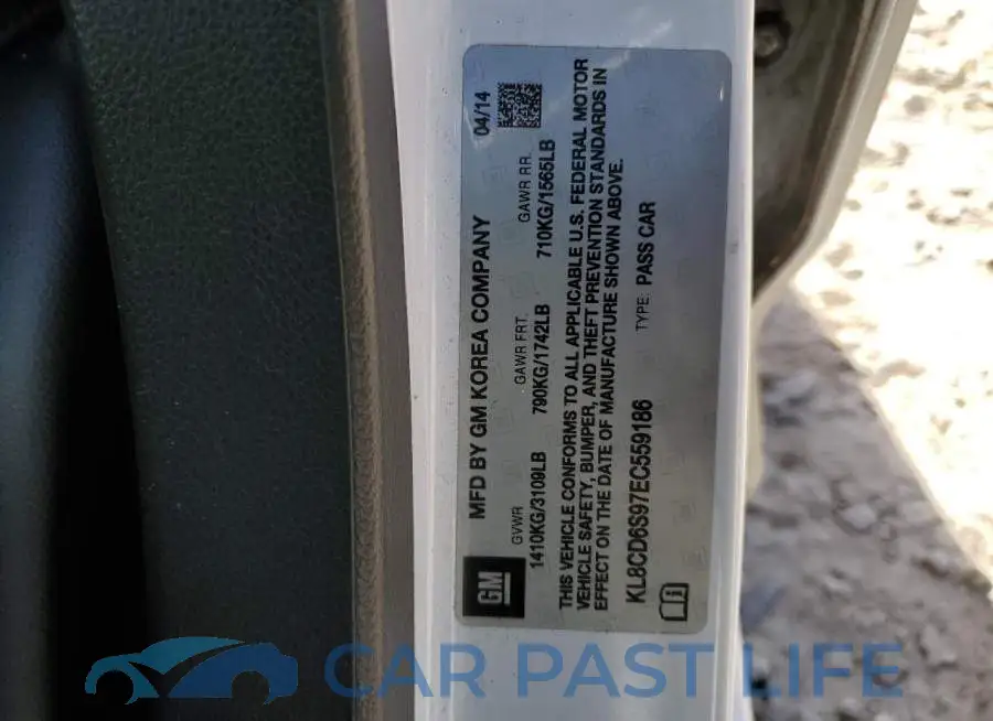 KL8CD6S97EC559186# 12