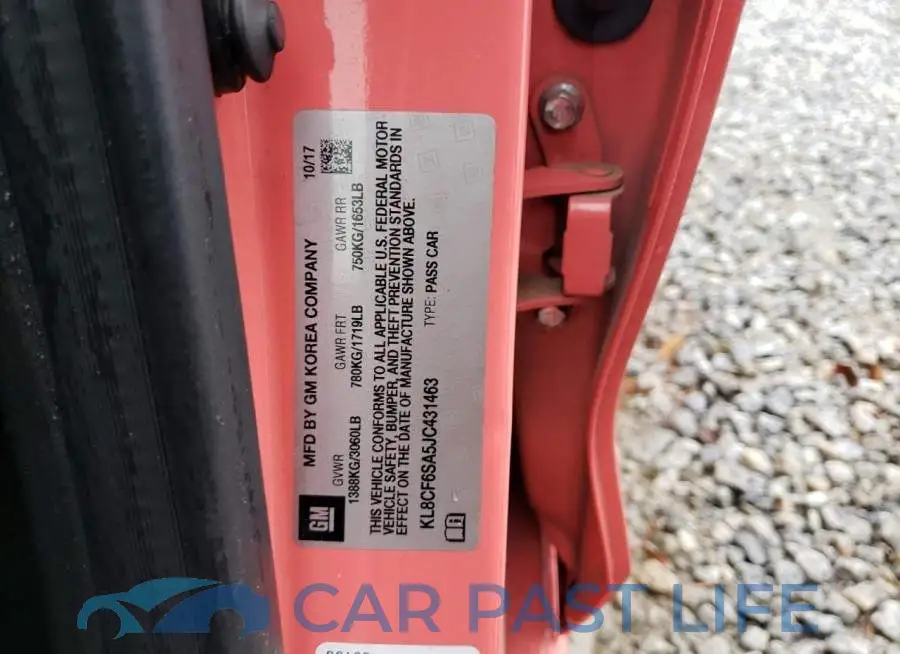 KL8CF6SA5JC431463# 12