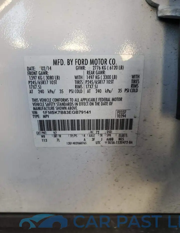 1FM5K7B83EGB79141# 13
