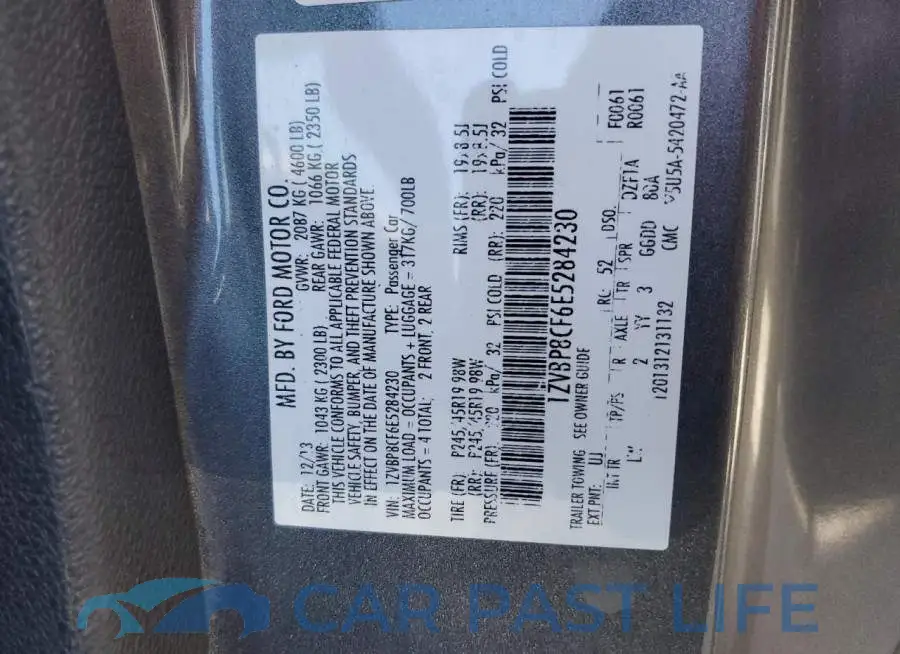 1ZVBP8CF6E5284230# 12