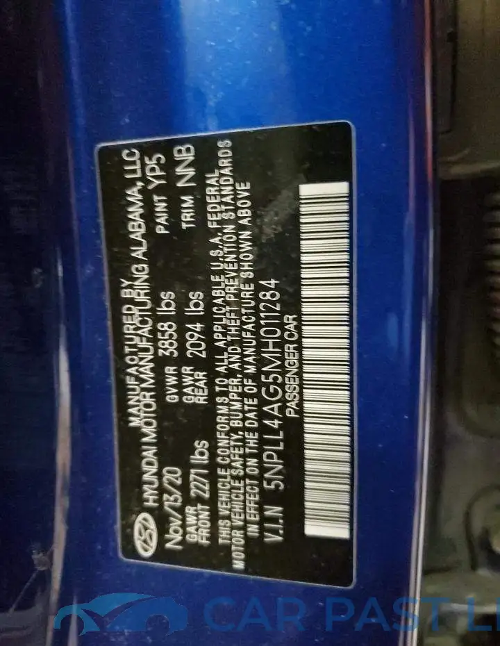 5NPLL4AG5MH011284# 12