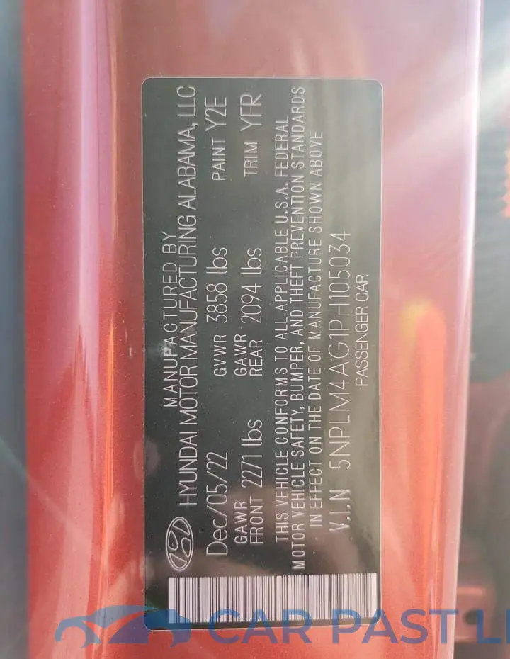 5NPLM4AG1PH105034# 12