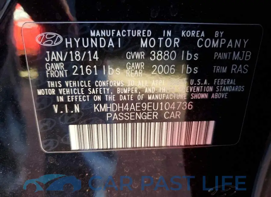 KMHDH4AE9EU104736# 12