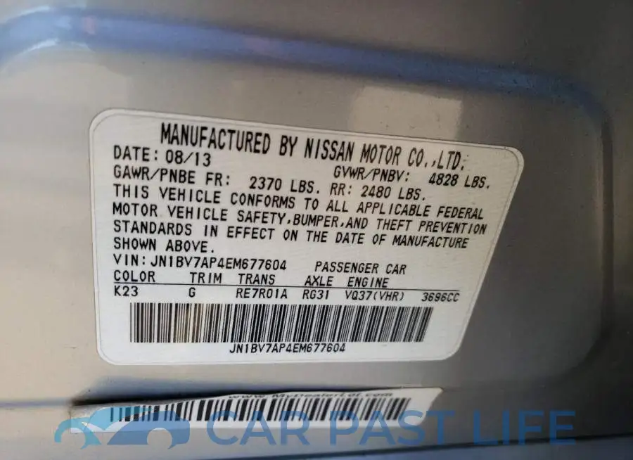 JN1BV7AP4EM677604# 12