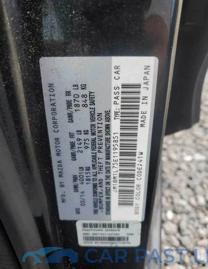 JM1BM1L75E1195851# 12