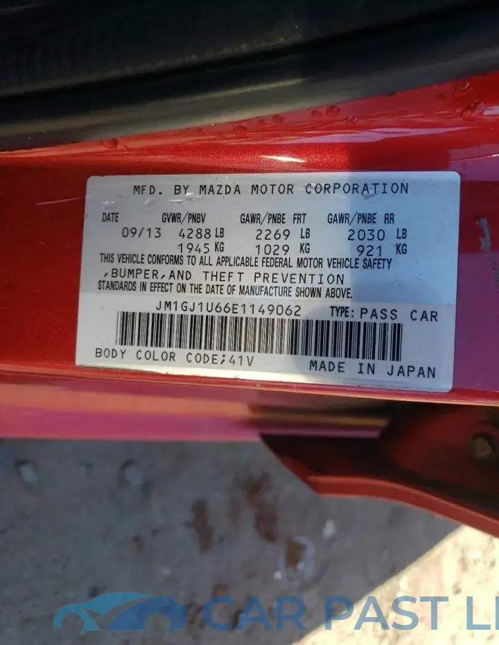 JM1GJ1U66E1149062# 12