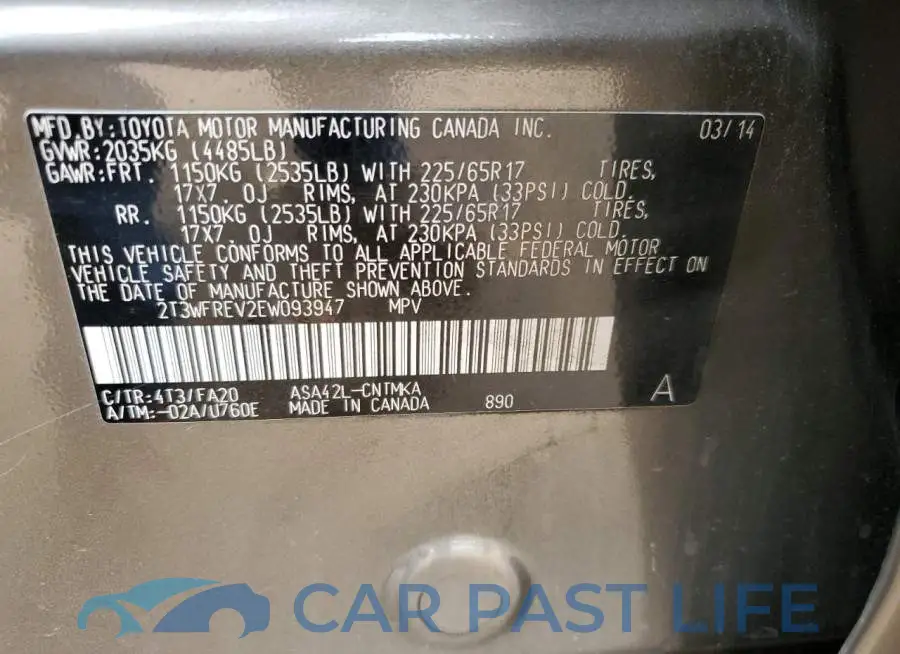 2T3WFREV2EW093947# 12