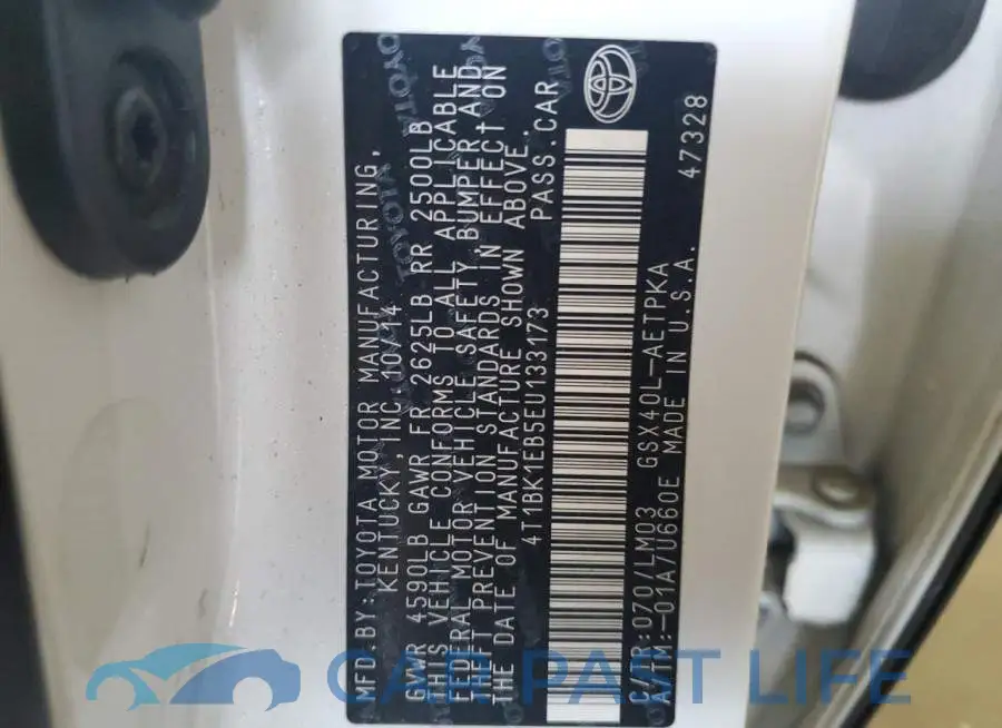 4T1BK1EB5EU133173# 12