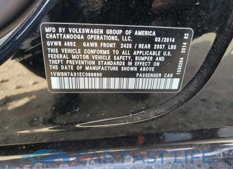 1VWBN7A31EC089690# 13