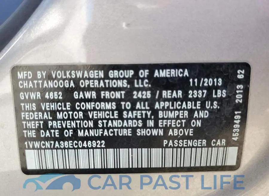 1VWCN7A36EC046922# 12
