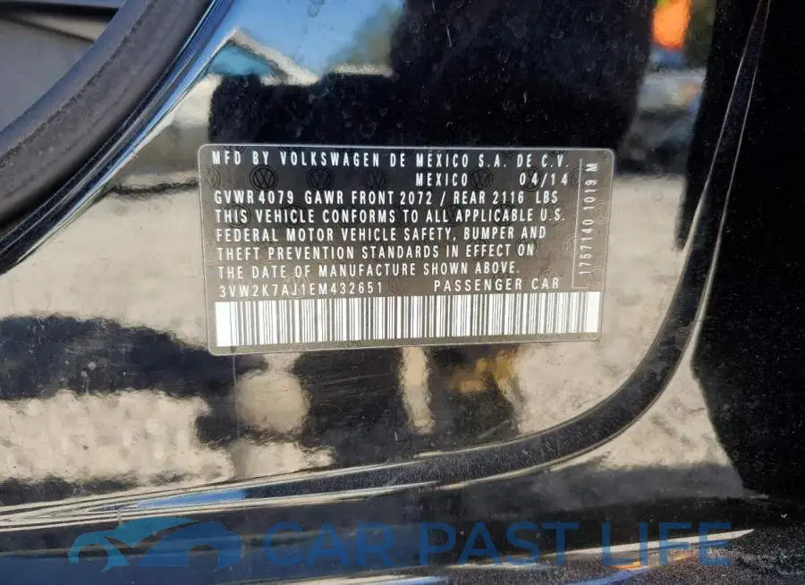 3VW2K7AJ1EM432651# 12