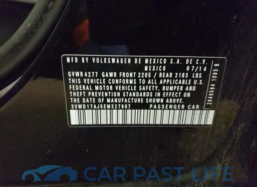 3VWD17AJ5EM327607# 12