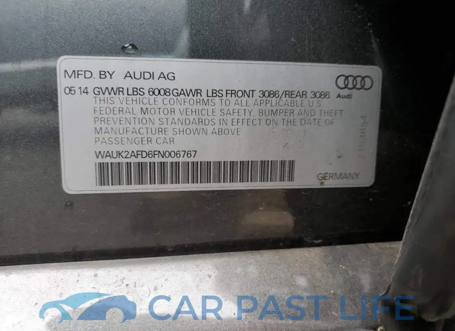 WAUK2AFD6FN006767# 13