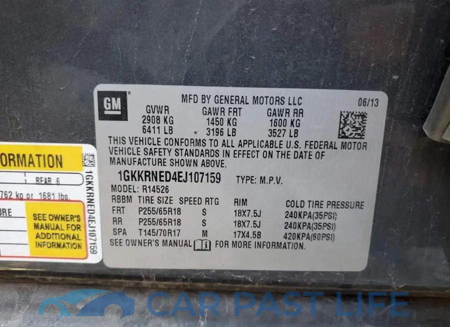 1GKKRNED4EJ107159# 13
