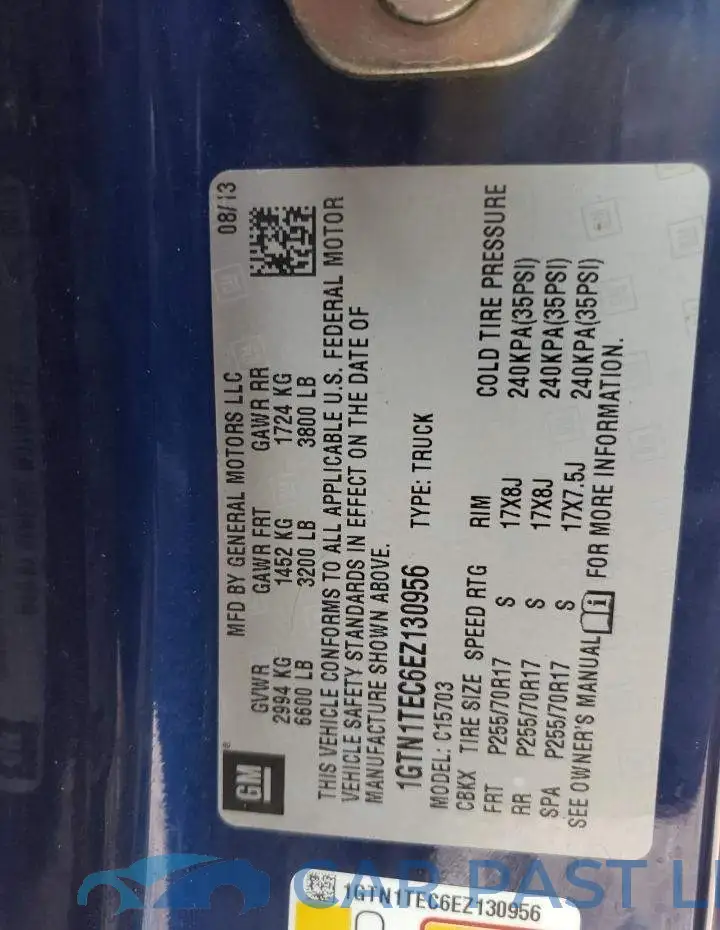 1GTN1TEC6EZ130956# 12