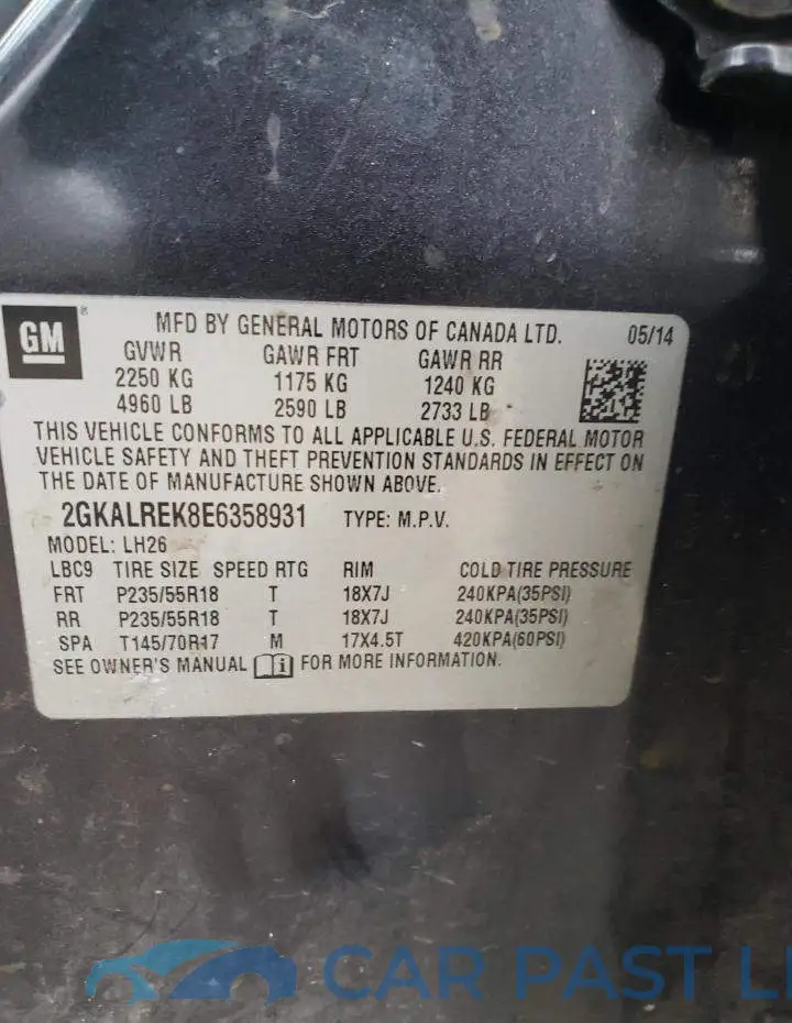 2GKALREK8E6358931# 12