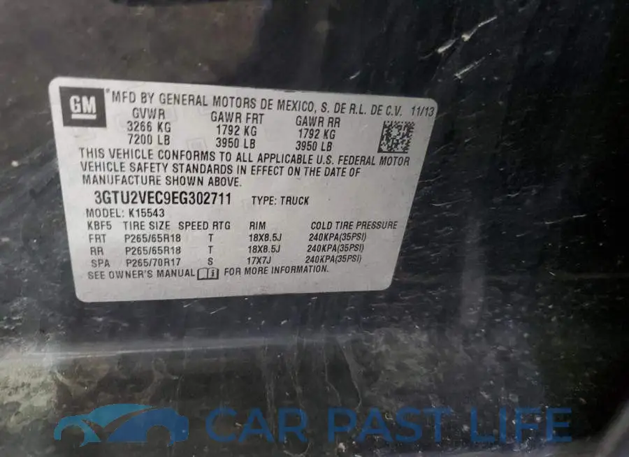 3GTU2VEC9EG302711# 12