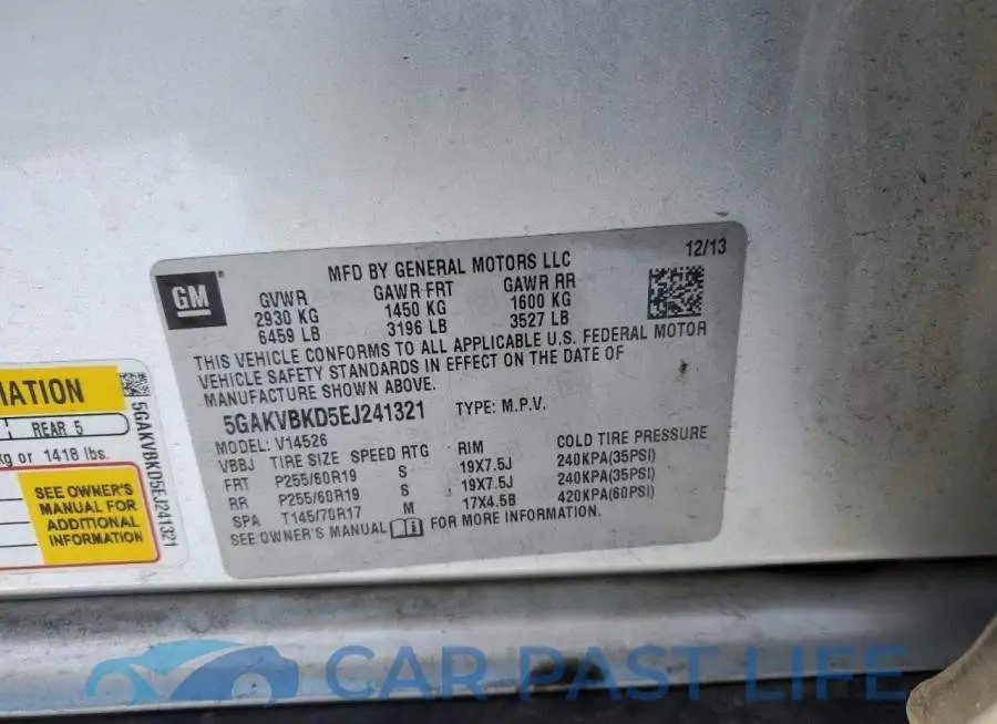 5GAKVBKD5EJ241321# 13