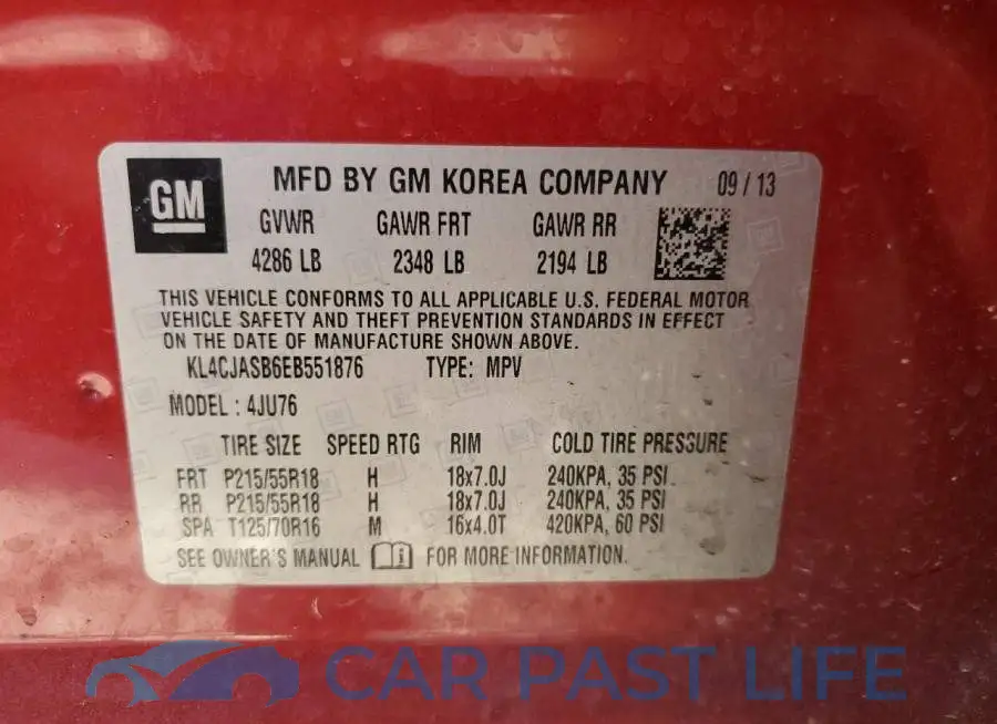 KL4CJASB6EB551876# 14