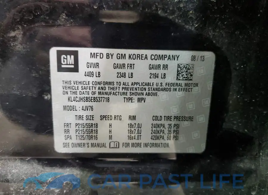 KL4CJHSB5EB537718# 13
