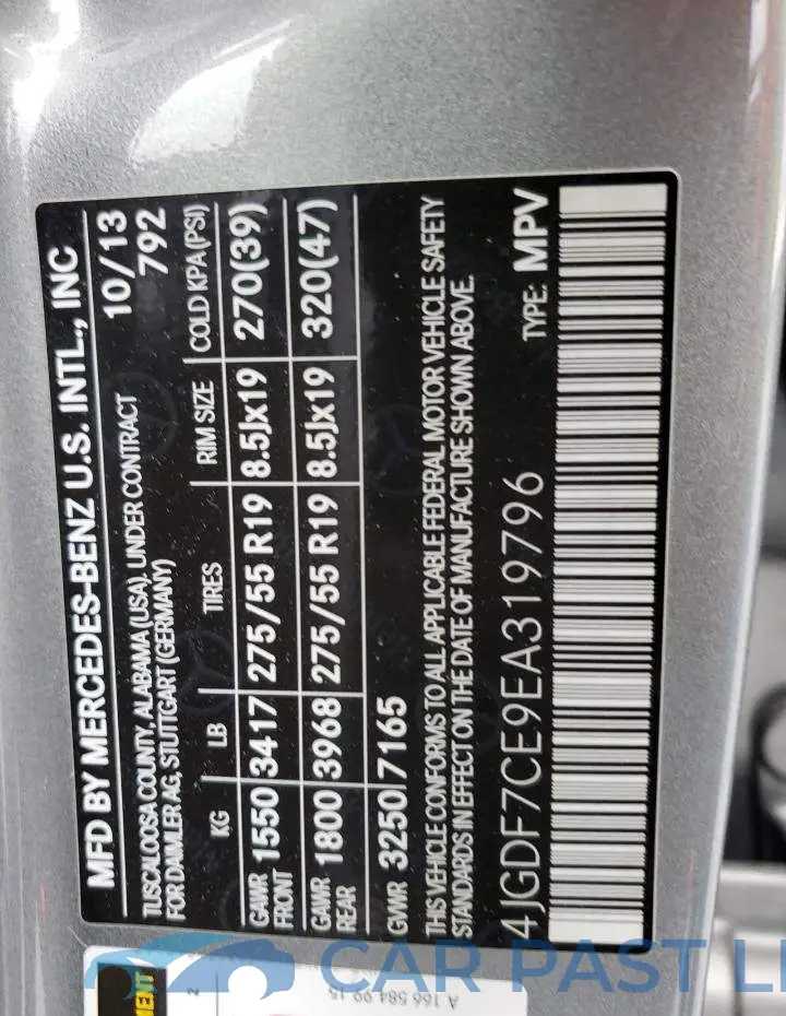 4JGDF7CE9EA319796# 13