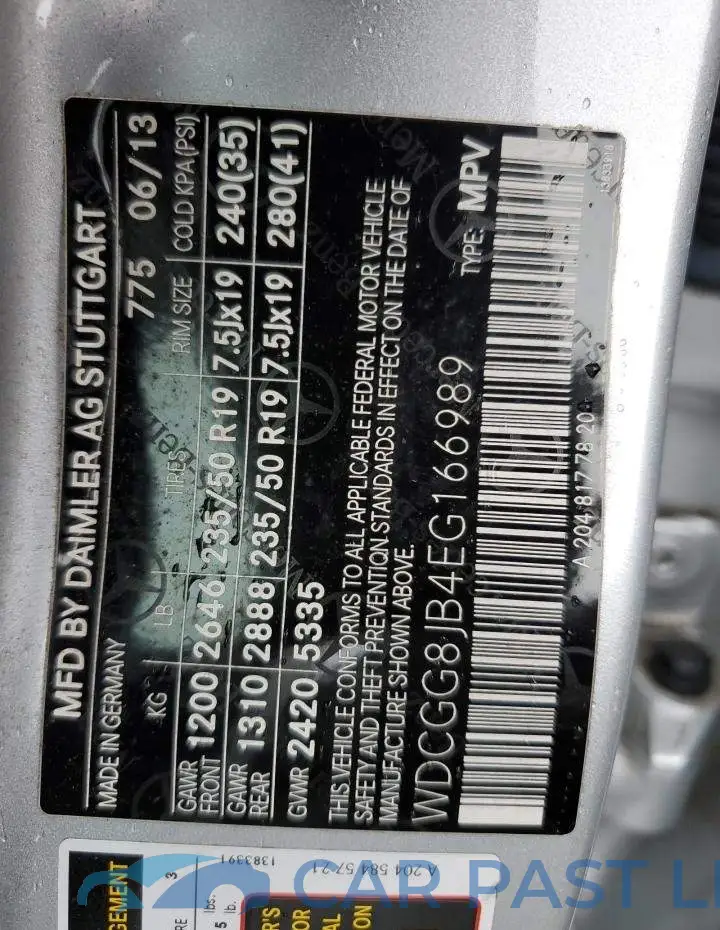 WDCGG8JB4EG166989# 14