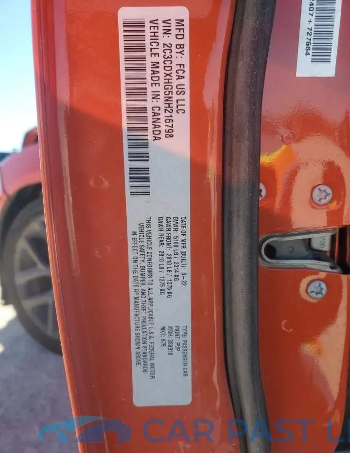 2C3CDXHG5NH216798# 13