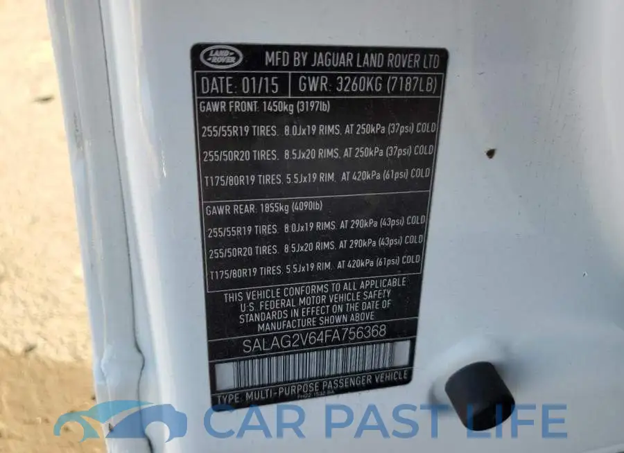 SALAG2V64FA756368# 13