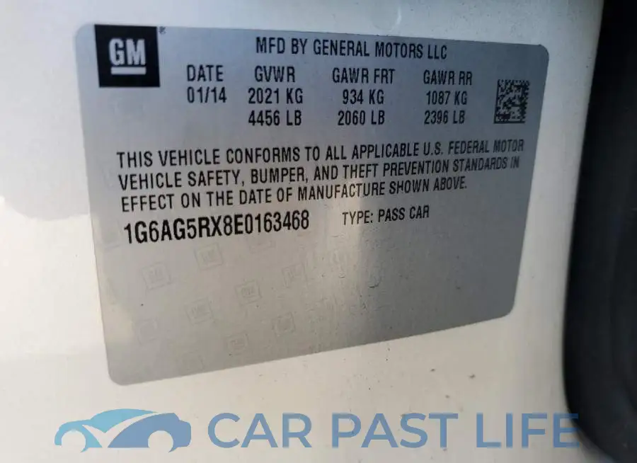 1G6AG5RX8E0163468# 12