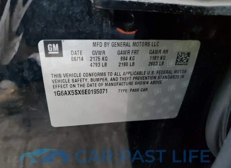 1G6AX5SX6E0195071# 12