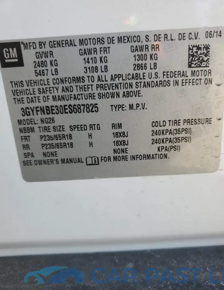 3GYFNBE30ES687825# 12