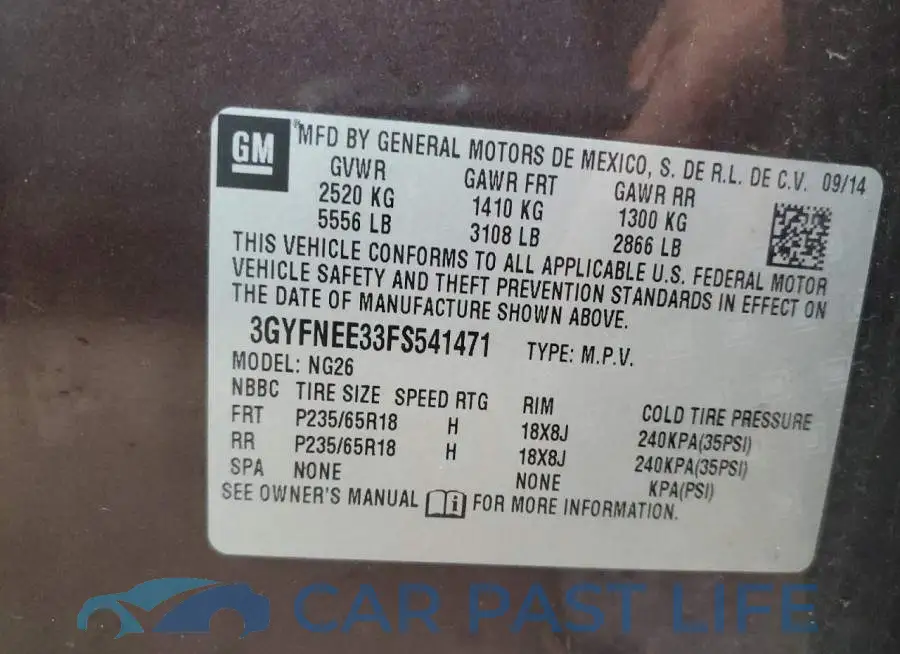 3GYFNEE33FS541471# 13