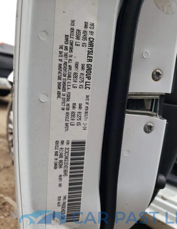 2C3CCAKG1EH216645# 12