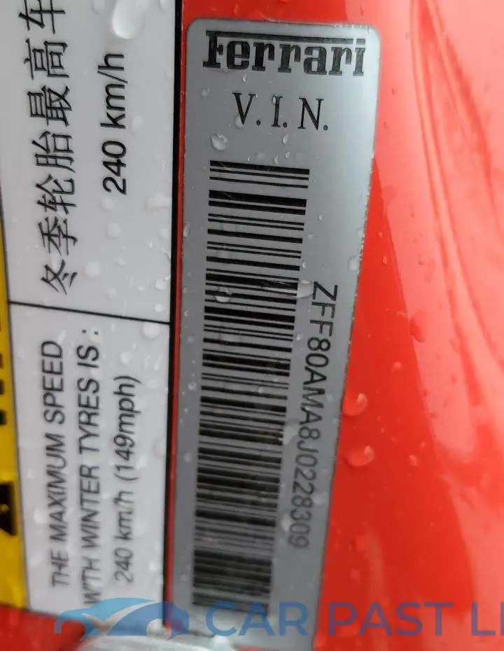 ZFF80AMA8J0228309# 12