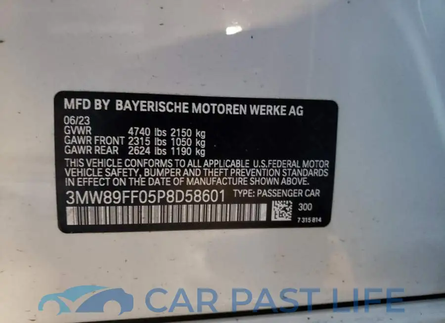 3MW89FF05P8D58601# 12