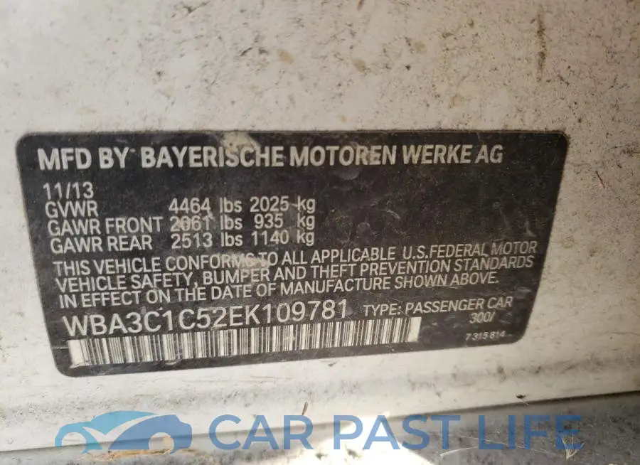 WBA3C1C52EK109781# 12
