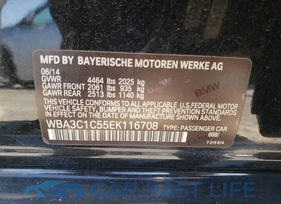 WBA3C1C55EK116708# 12