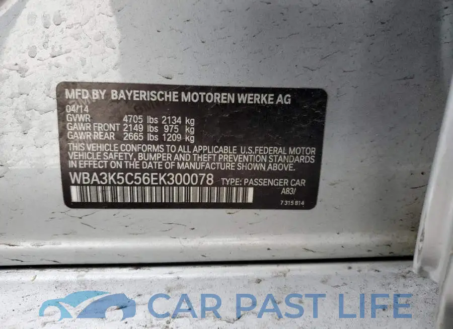 WBA3K5C56EK300078# 12