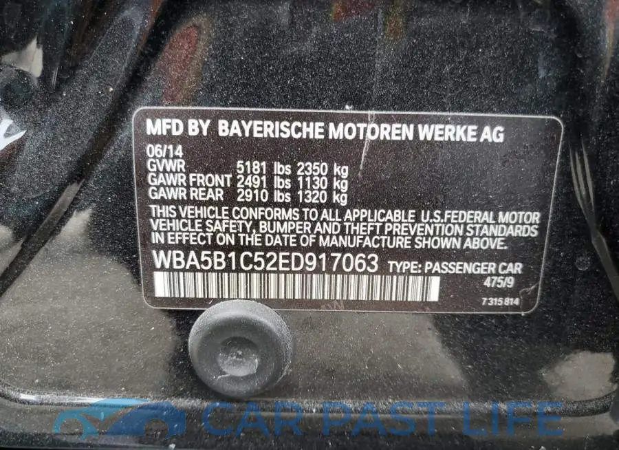 WBA5B1C52ED917063# 12