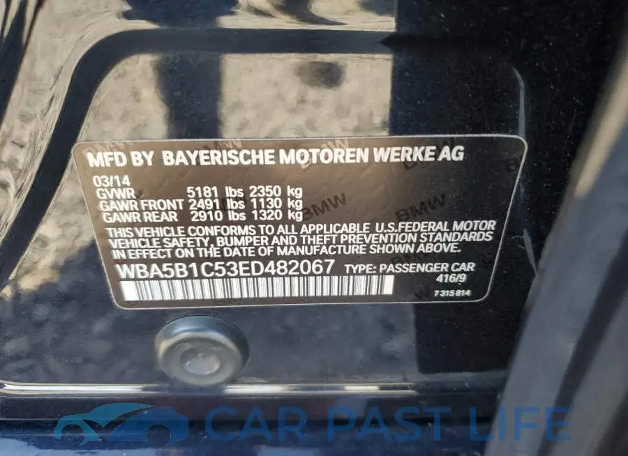 WBA5B1C53ED482067# 12