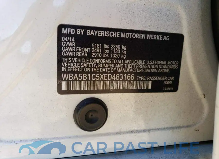 WBA5B1C5XED483166# 12