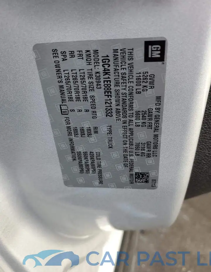 1GC4K1E88EF121332# 12