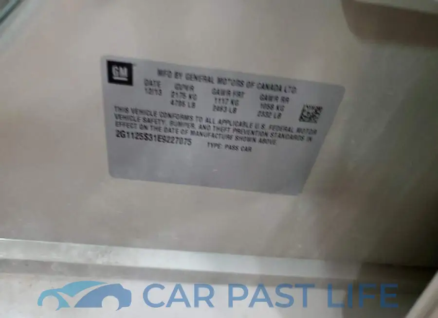 2G1125S31E9227075# 12