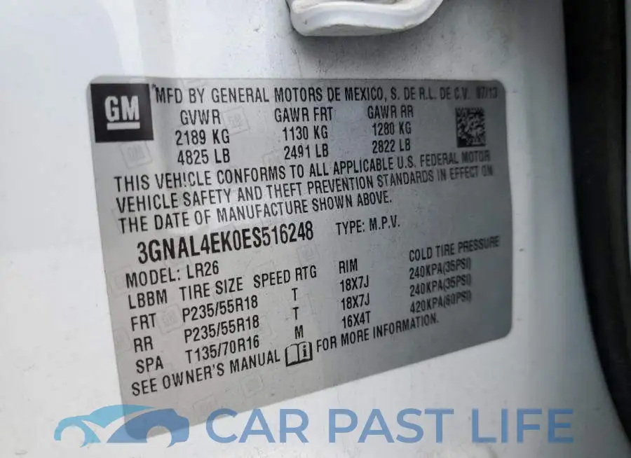 3GNAL4EK0ES516248# 13