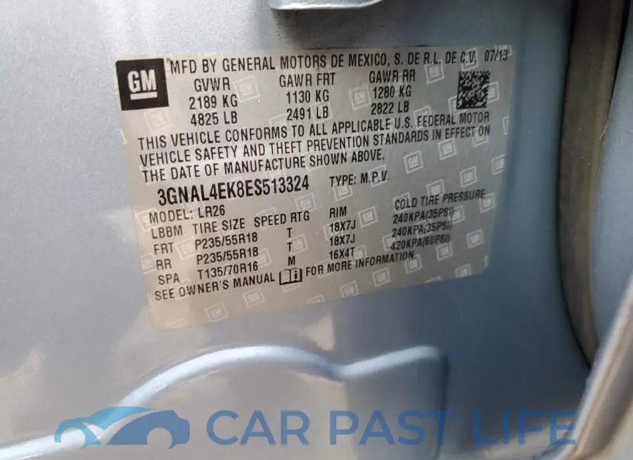 3GNAL4EK8ES513324# 12