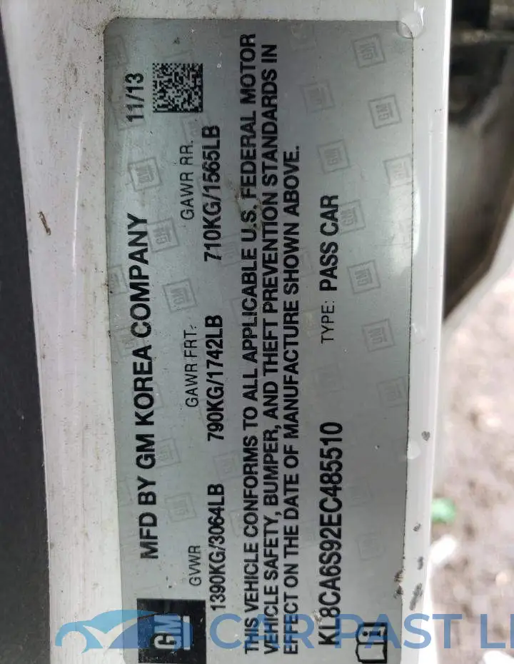 KL8CA6S92EC485510# 12