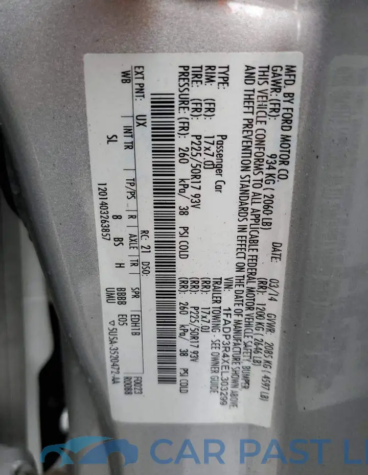 1FADP3R4XEL303299# 13