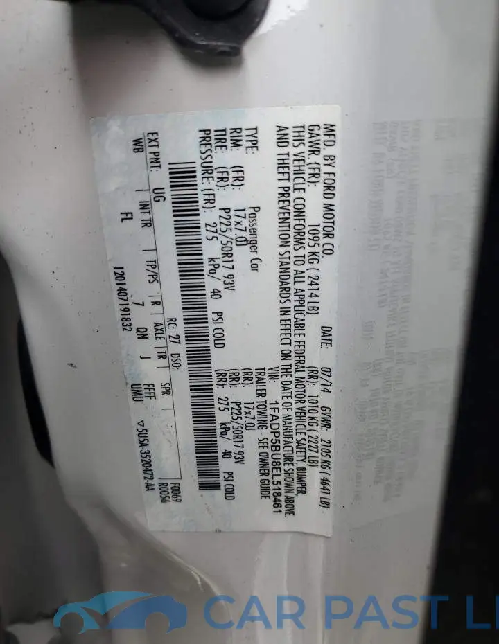 1FADP5BU8EL518461# 13