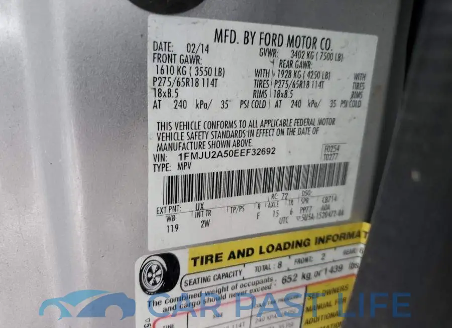 1FMJU2A50EEF32692# 13