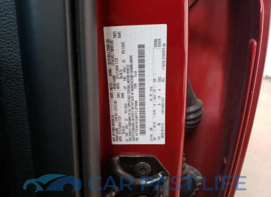 1FTEW1EG9FFC27886# 12